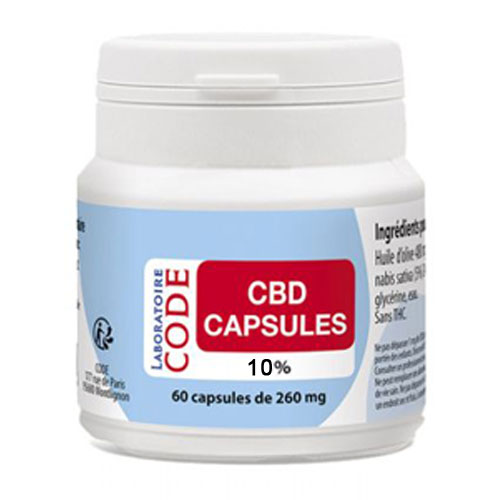 Les capsules de CBD à 10% du Laboratoire CODE 