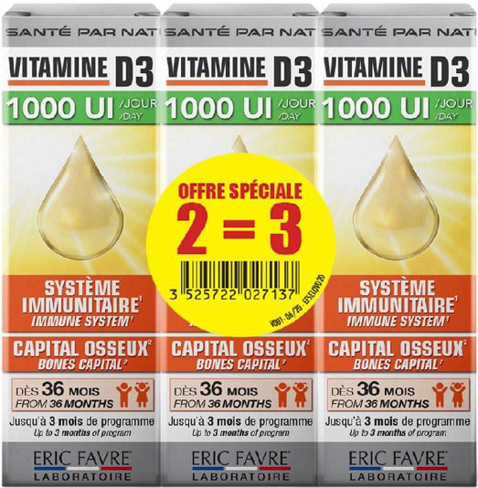 Vitamine D3 1000ui